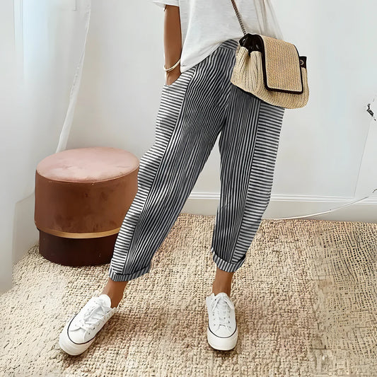 ISABEL GESTREEPTE RELAX BROEK