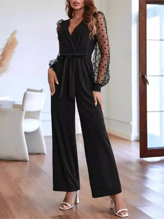 Lynn - Jumpsuit met mesh mouwen